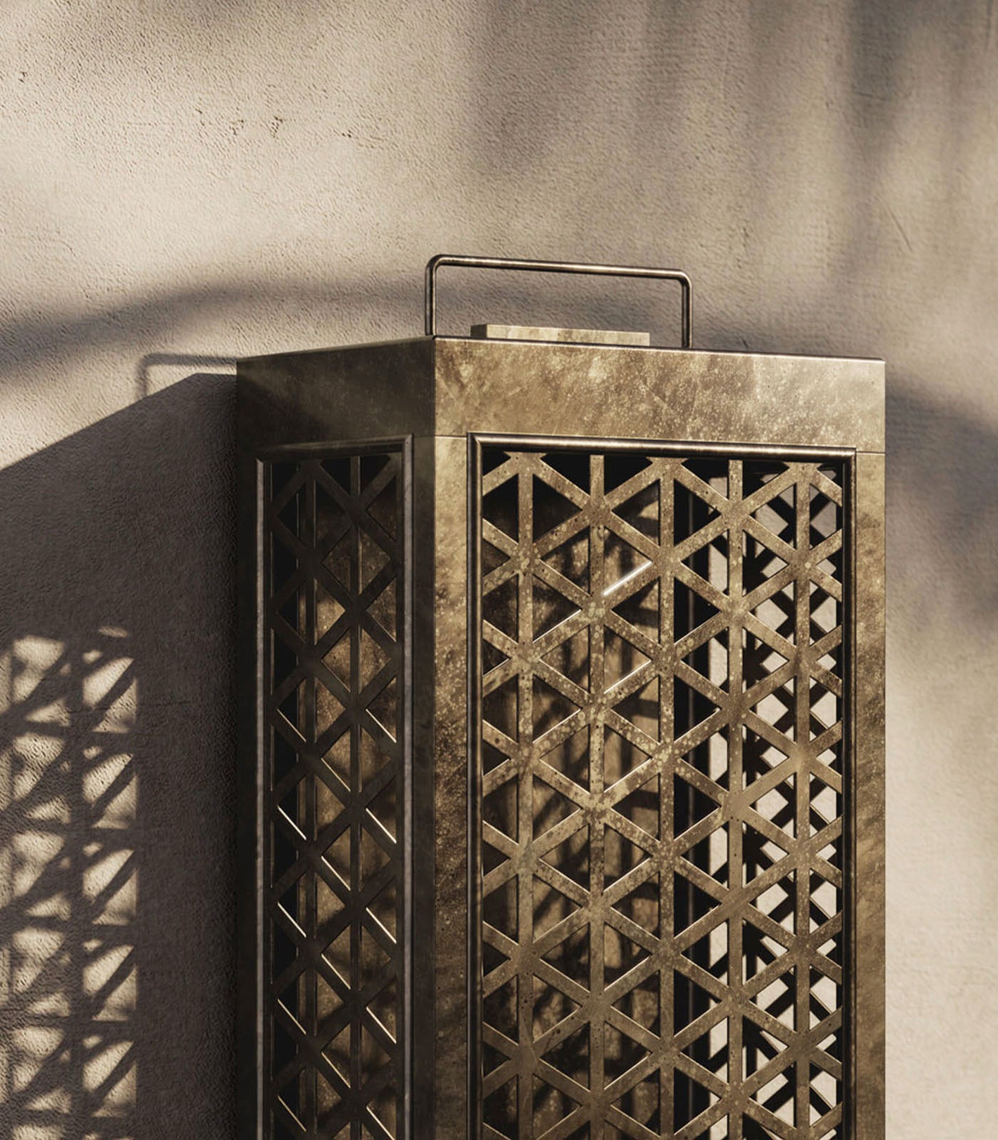 Latticewood Small Antique Brass Outdoor Floor Lamp Latticewood Small Antique Brass Outdoor Floor Lamp