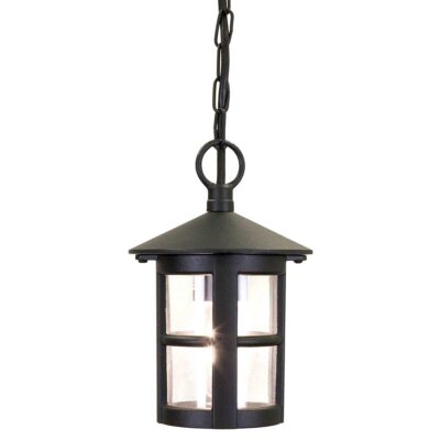 Ledbourne Traditional Chain Lantern Pendant Black