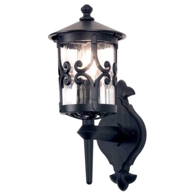 Ledbourne Traditional Outdoor Wall Lantern Black