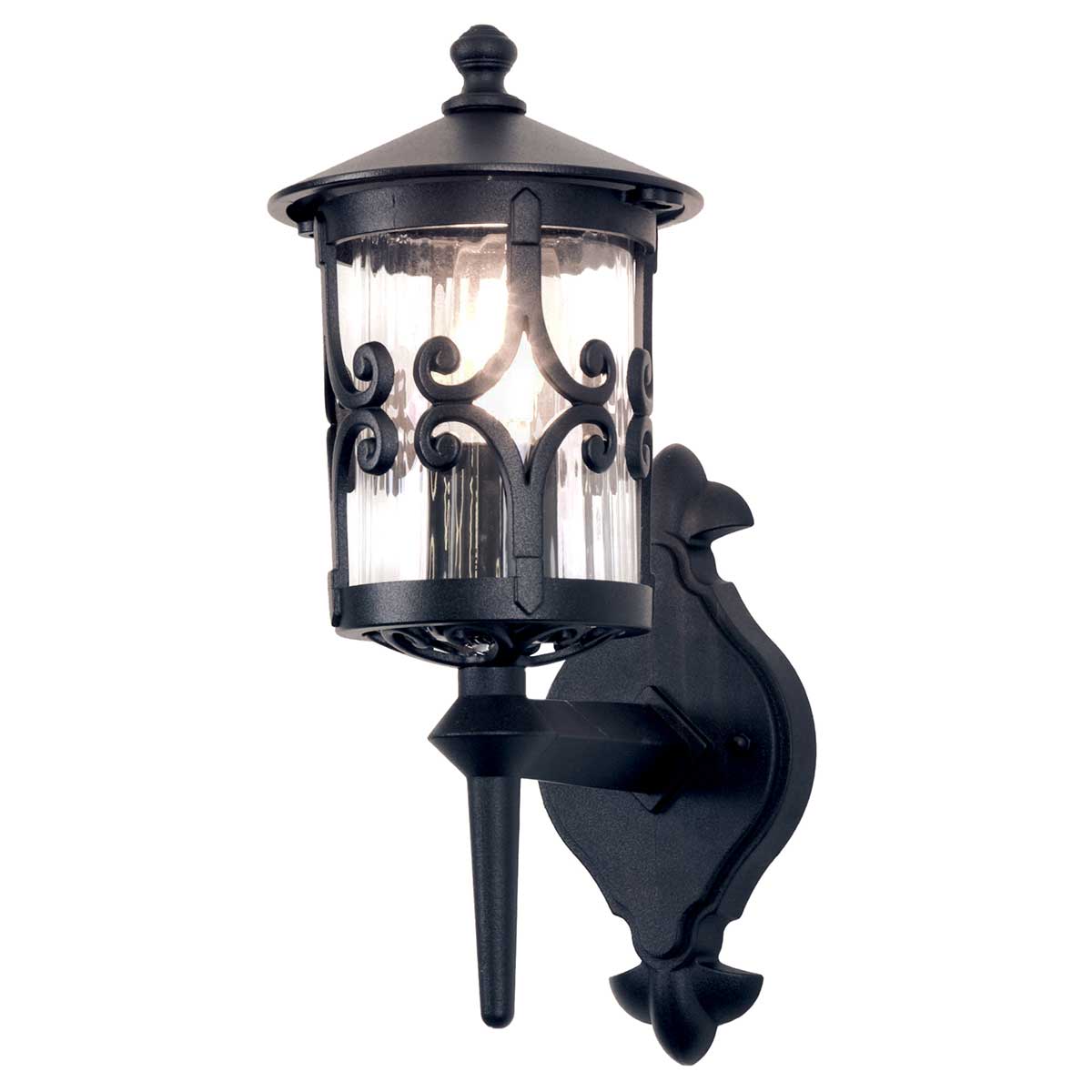 Ledbourne Traditional Outdoor Wall Lantern Black