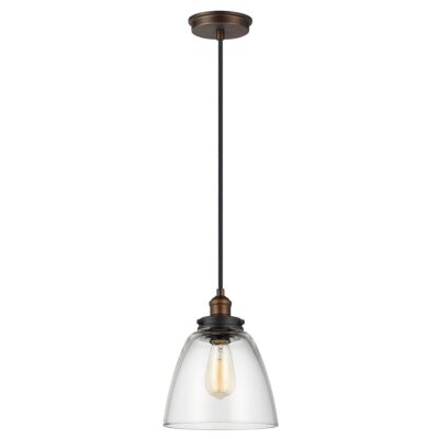 Ledbury Cross Country Pendant Aged Brass and Weathered Zinc