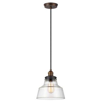 Ledbury Cross Country Pendant Light Aged Brass and Dark Zinc