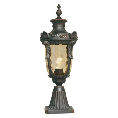 Liberty Crossing Traditional Outdoor Pedestal Lantern Old Bronze