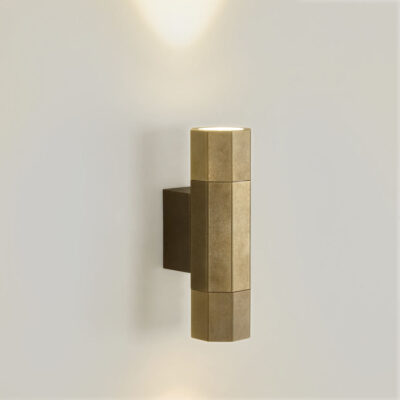 Lighthouse Hamptons Up and Down Outdoor Wall Light Antique Brass