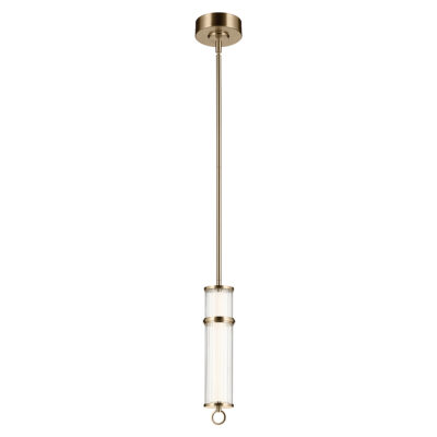 Linear Estate Champagne Bronze Fluted Glass Pendant