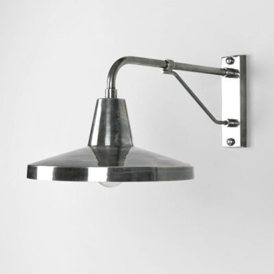 Linton Heritage Cone Shade Wall Light Antique Silver