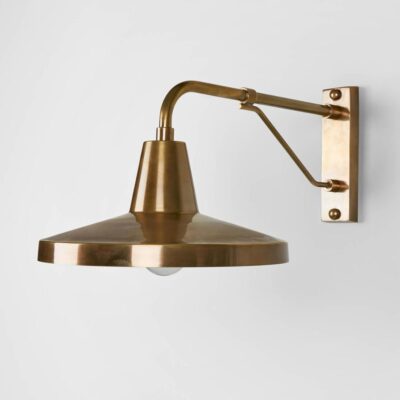 Linton Heritage Cone Wall Light Antique Brass