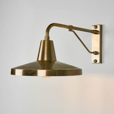 Linton Heritage Cone Wall Light Antique Brass