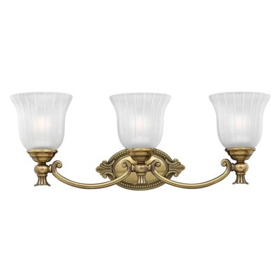 Lisette French Provincial 3 Light Wall Light Burnished Brass