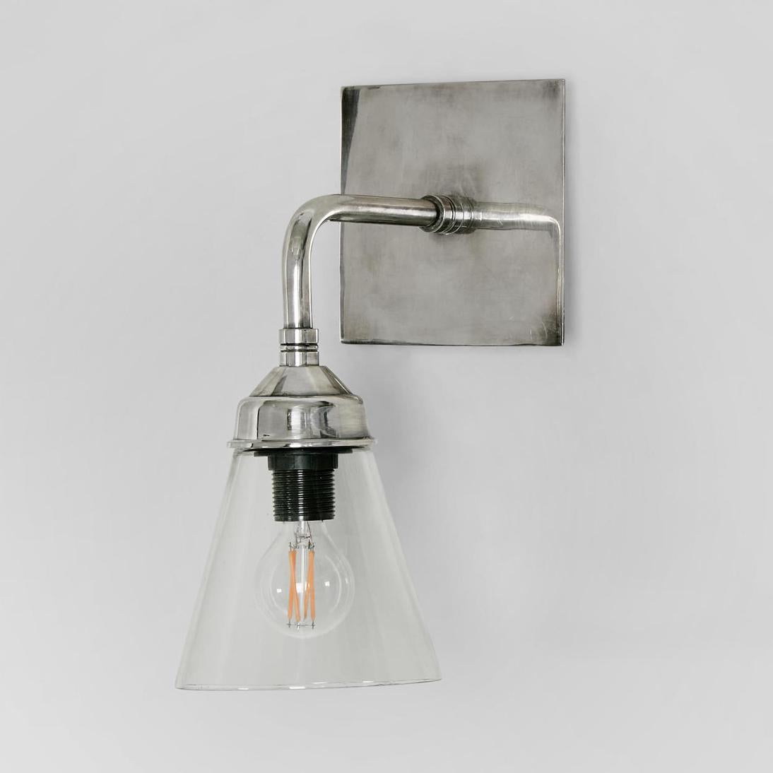 Lismore French Provincial Cone Glass Wall Light Silver Lismore French Provincial Cone Glass Wall Light Silver