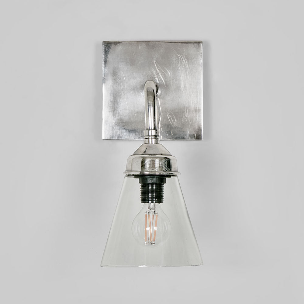 Lismore French Provincial Cone Glass Wall Light Silver Lismore French Provincial Cone Glass Wall Light Silver