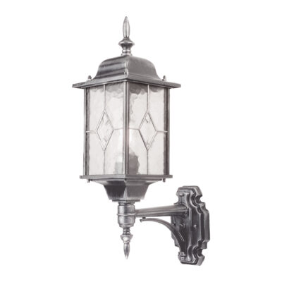 Lismore Quay Traditional Outdoor Wall Lantern Black Silver
