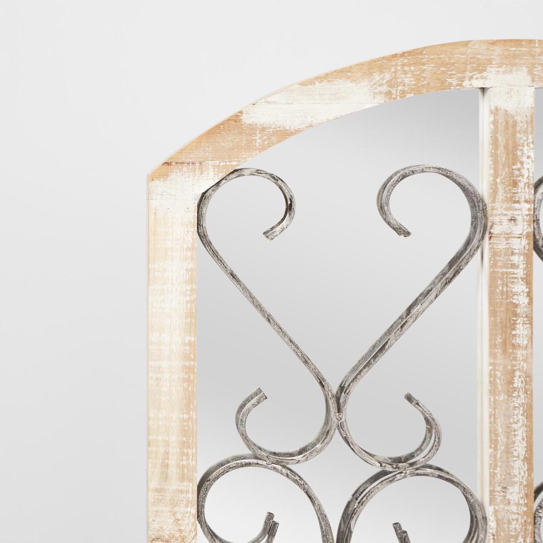 Lombardello French Provincial Arched Window Mirror White Lombardello French Provincial Arched Window Mirror White