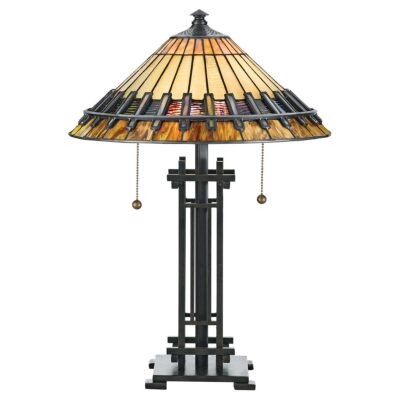 Longbourne Tiffany Style Table Lamp Vintage Bronze