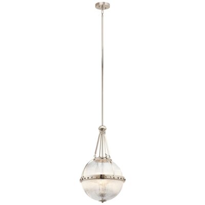 Longmeadow Hamptons Globe Pendant Polished Nickel