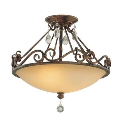 Longvale Estate French Provincial Semi-Flush Ceiling Light Mocha Bronze