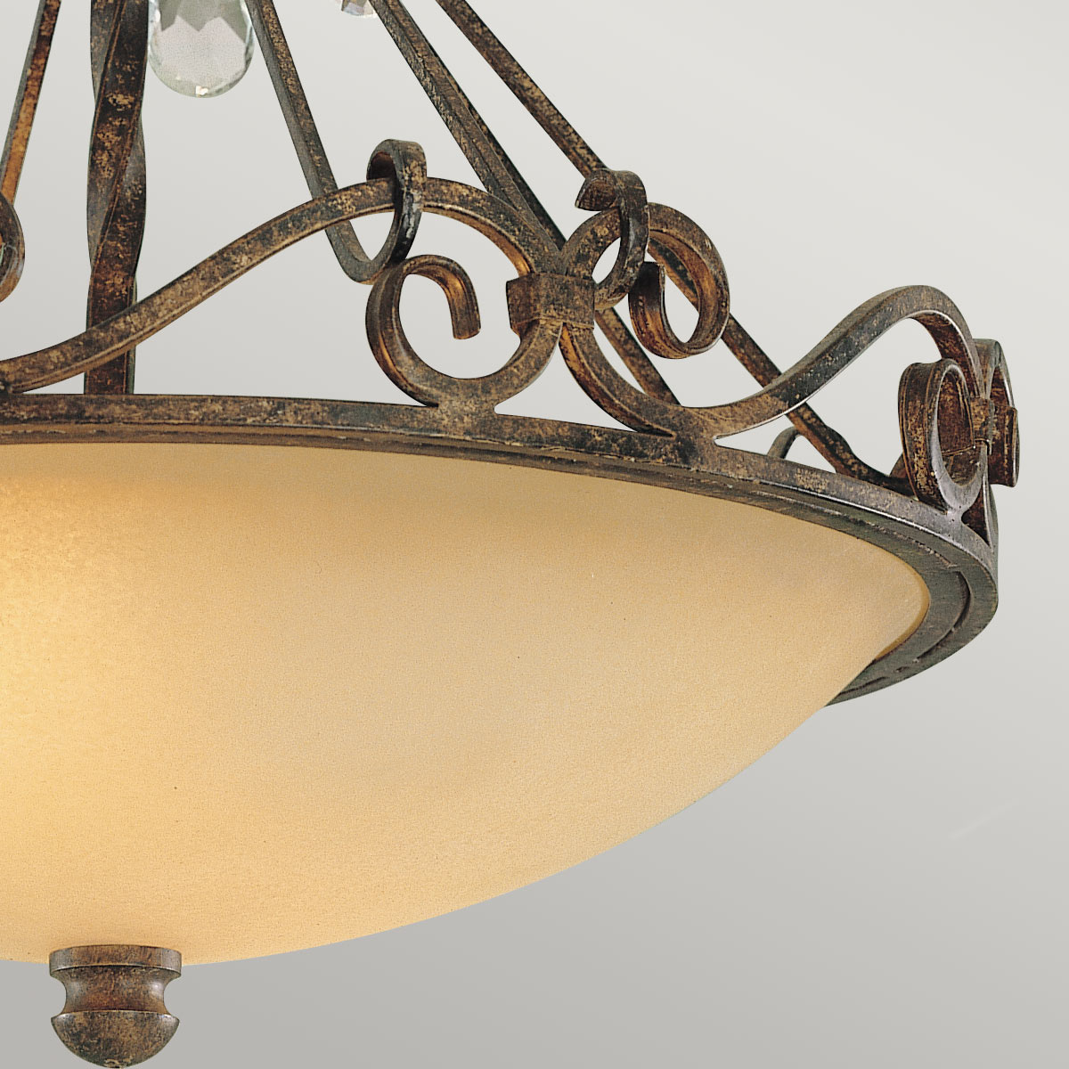Longvale Estate French Provincial Semi-Flush Ceiling Light Mocha Bronze Longvale Estate French Provincial Semi-Flush Ceiling Light Mocha Bronze — detail view