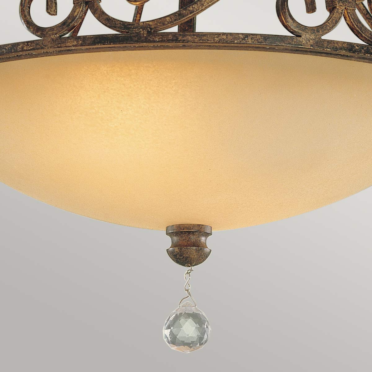 Longvale Estate French Provincial Semi-Flush Ceiling Light Mocha Bronze Longvale Estate French Provincial Semi-Flush Ceiling Light Mocha Bronze — detail view