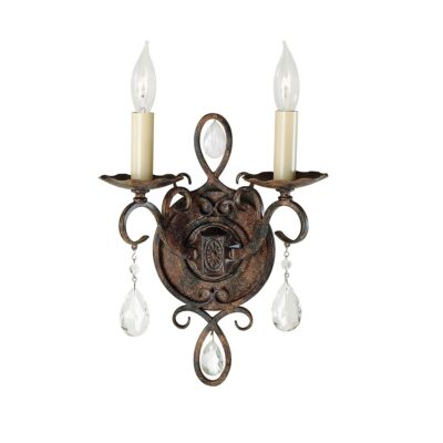 Longvale Estate French Provincial Twin Arm Wall Light Mocha Bronze
