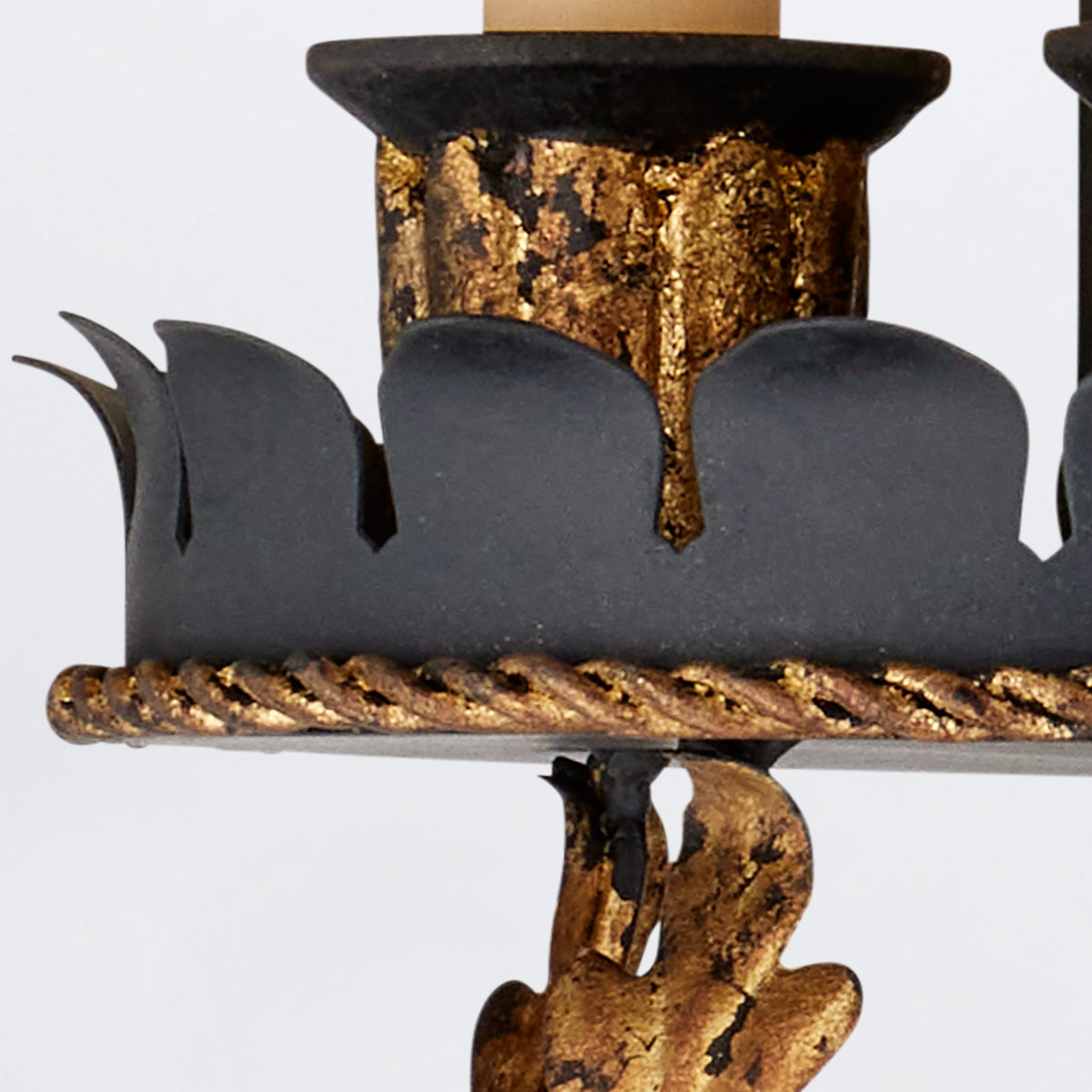 Lord Ashford Artistic Wall Light Black and Gold Leaf Lord Ashford Artistic Wall Light Black and Gold Leaf — detail view