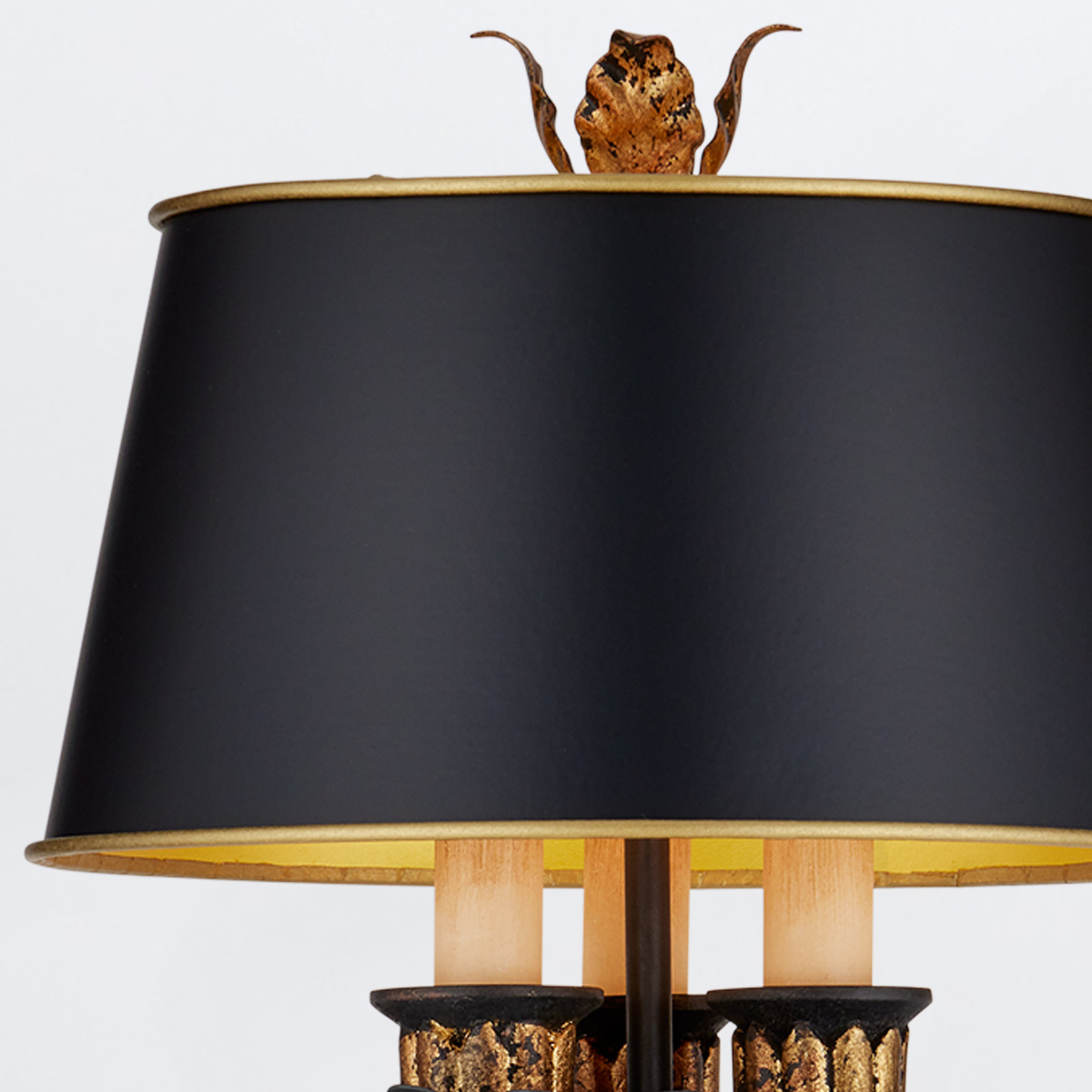 Lord Ashford Artistic Wall Light Black and Gold Leaf Lord Ashford Artistic Wall Light Black and Gold Leaf — detail view