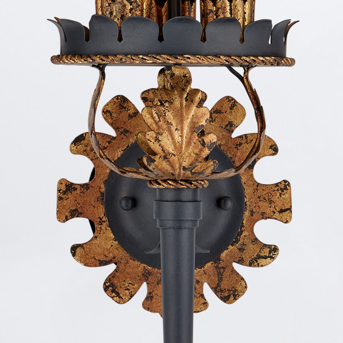 Lord Ashford Artistic Wall Light Black and Gold Leaf Lord Ashford Artistic Wall Light Black and Gold Leaf — detail view