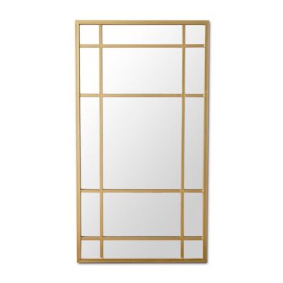 Lucerne Fields Hamptons 15 Pane Window Mirror Gold