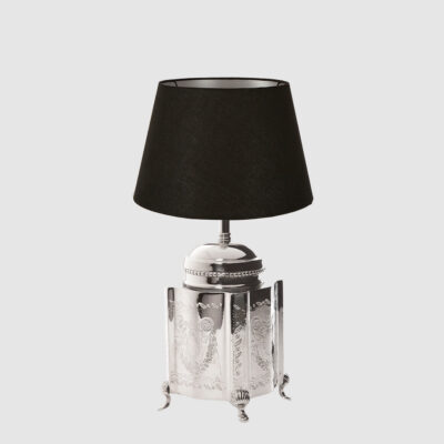 Ludenham French Provincial Tea Caddy Table Lamp Base Shiny Nickel