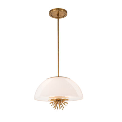Lumsden Contemporary Dome Pendant Distressed Gold