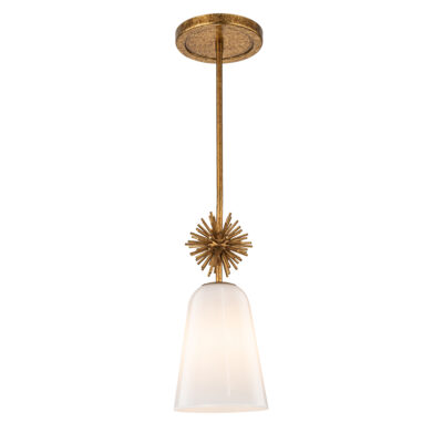 Lumsden Contemporary Starburst Mini Pendant Distressed Gold