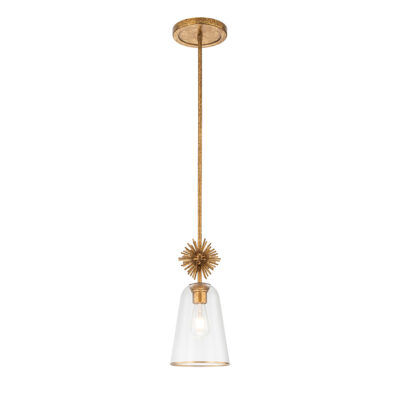 Lumsden Contemporary Starburst Pendant Distressed Gold