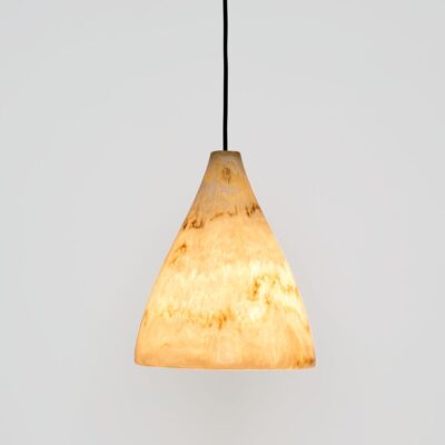 Mapleton Cone Resin Pendant Light Beige Marble