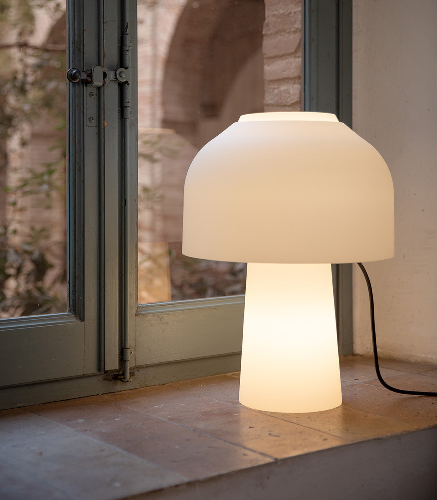 Marbeck Contemporary Glass Table Lamp Frosted Smoke and Clear Smoke Marbeck Contemporary Glass Table Lamp Frosted Smoke and Clear Smoke