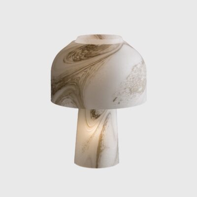 Marbeck Contemporary Mushroom Table Lamp Alabaster Glass