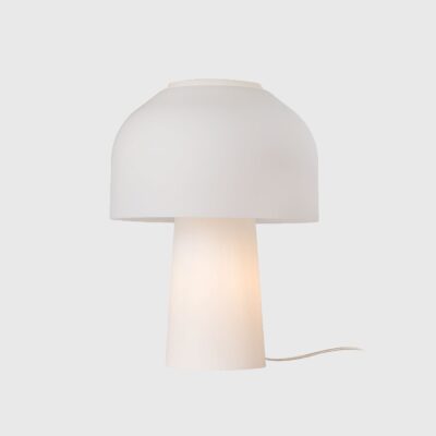 Marbeck Contemporary Mushroom Table Lamp Frosted White