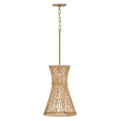 Marchgate Gold Hamptons Woven Rattan Pendant