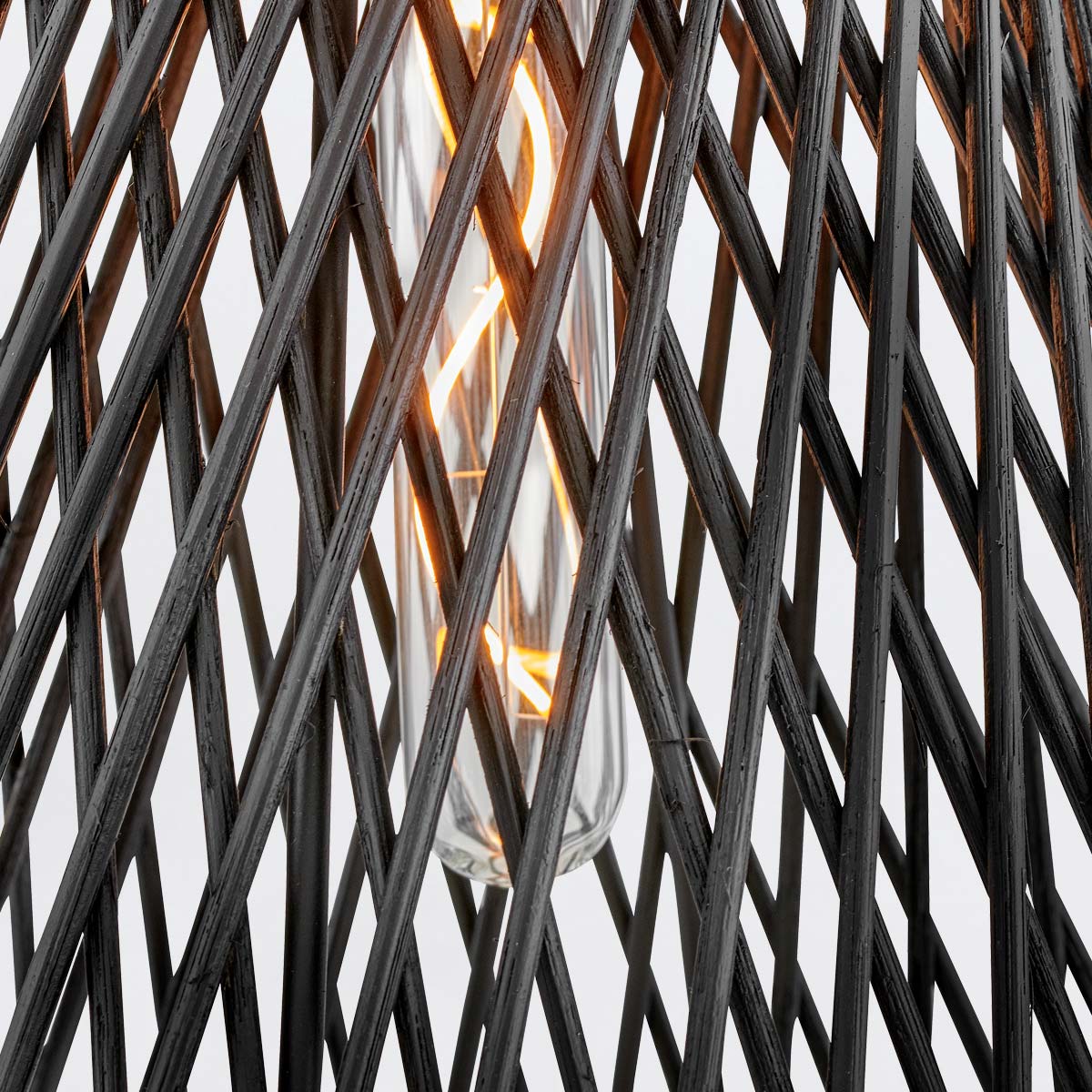 Marchgate Gold Hamptons Woven Rattan Pendant Black Marchgate Gold Hamptons Woven Rattan Pendant Black — detail view