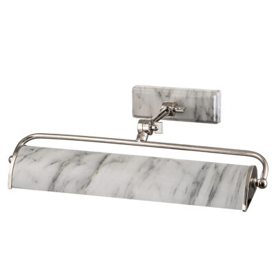 Marchgrove Picture Light Polished Nickel and White Marble Effect