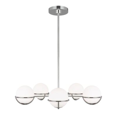 Marchmont Contemporary 5 Light Chandelier Polished Nickel