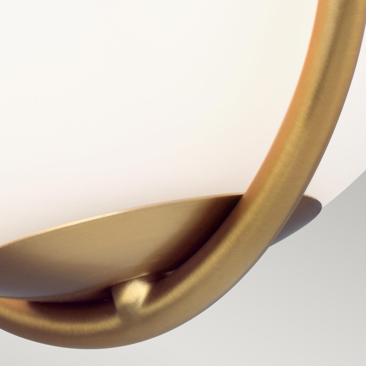 Marchmont Contemporary Globe Wall Light Burnished Brass Marchmont Contemporary Globe Wall Light Burnished Brass — detail view