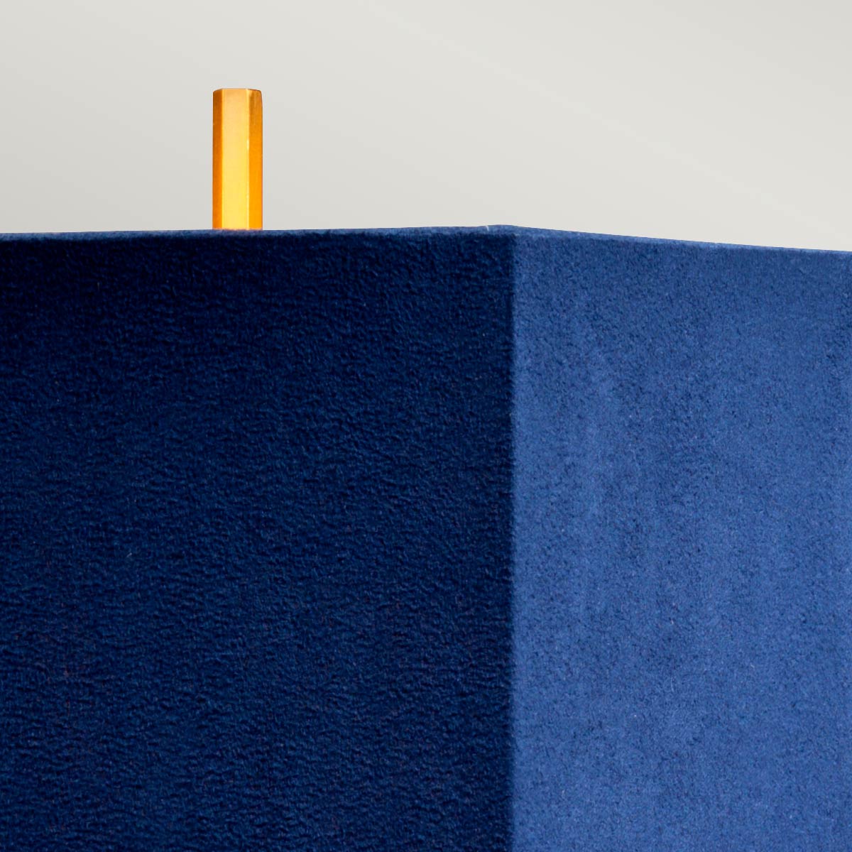 Marchmont Hamptons Table Lamp Brushed Brass with Navy Blue Shade Marchmont Hamptons Table Lamp Brushed Brass with Navy Blue Shade — detail view