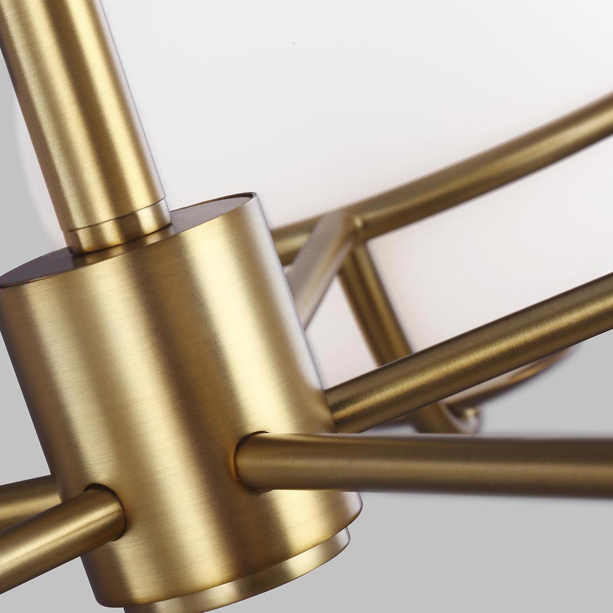 Marchmont Mid-Century Chandelier Burnished Brass Marchmont Mid-Century Chandelier Burnished Brass — detail view