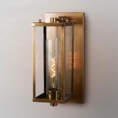Marina Hamptons Outdoor Wall Light Antique Brass
