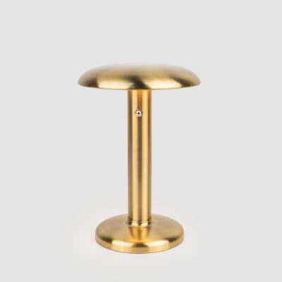 Mariner Heritage Brushed Brass Mushroom Rechargeable Table Lamp