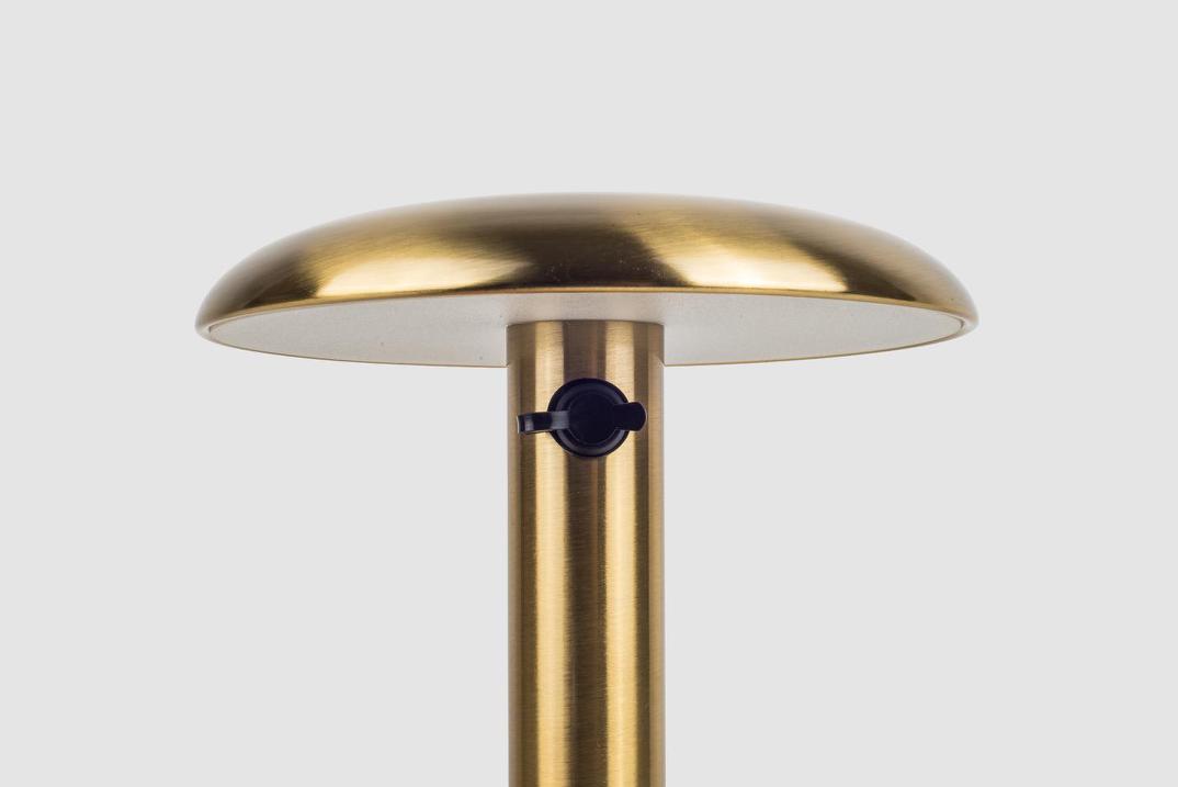 Mariner Heritage Brushed Brass Mushroom Rechargeable Table Lamp Mariner Heritage Brushed Brass Mushroom Rechargeable Table Lamp