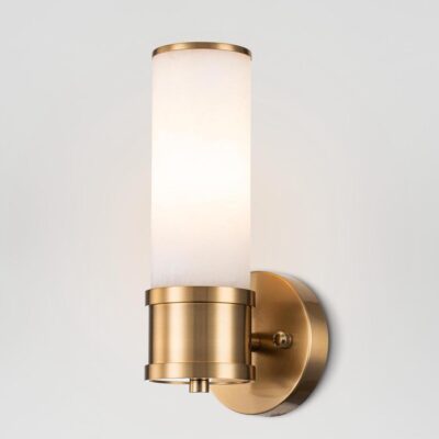 Marlborough Hamptons Wall Light Antique Brass and Alabaster