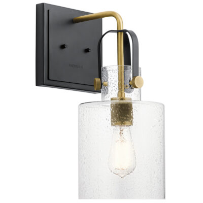 Marlbury Industrial Wall Light Black And Brass