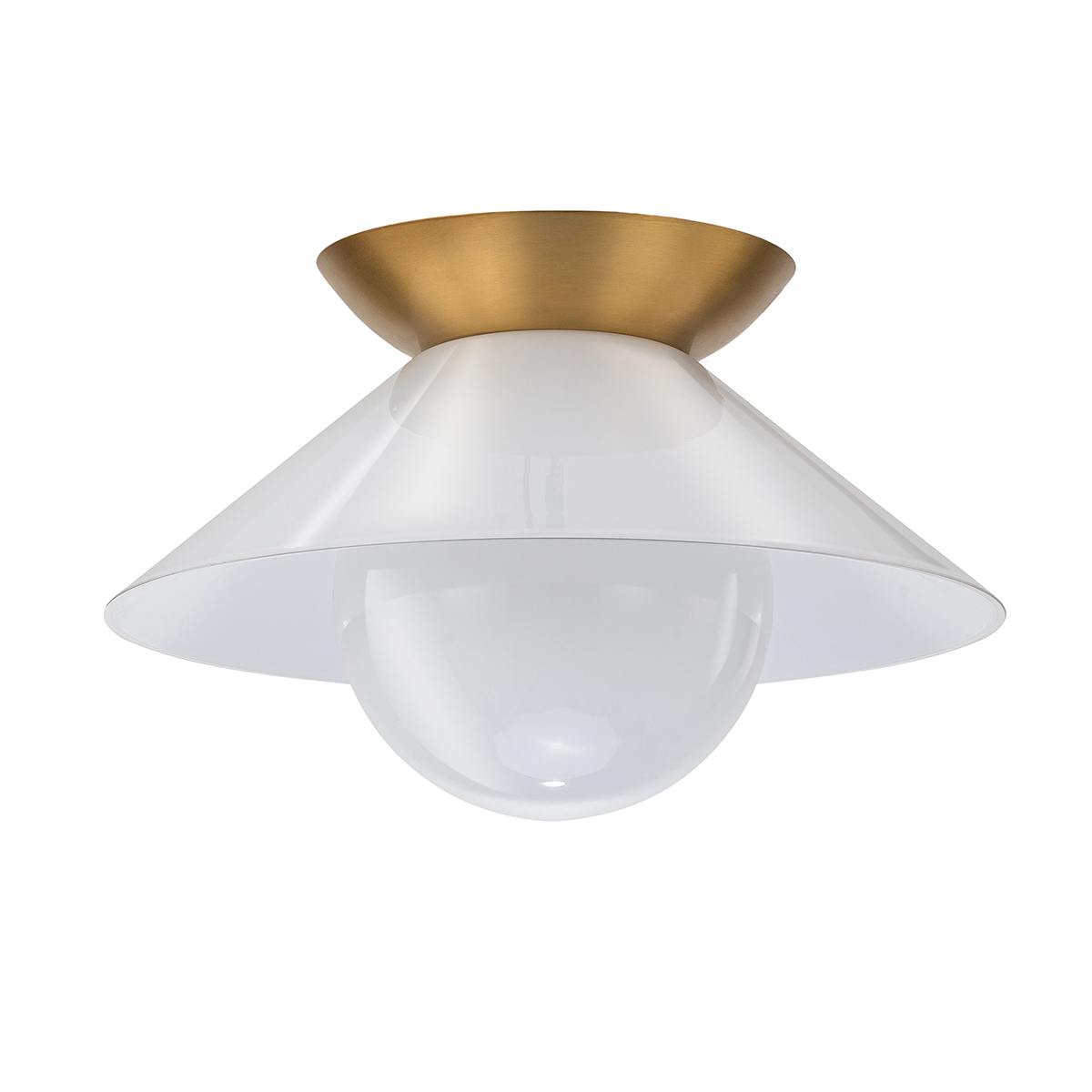 Marlefield Retro Modern Ceiling Flush Aged Brass Marlefield Retro Modern Ceiling Flush Aged Brass