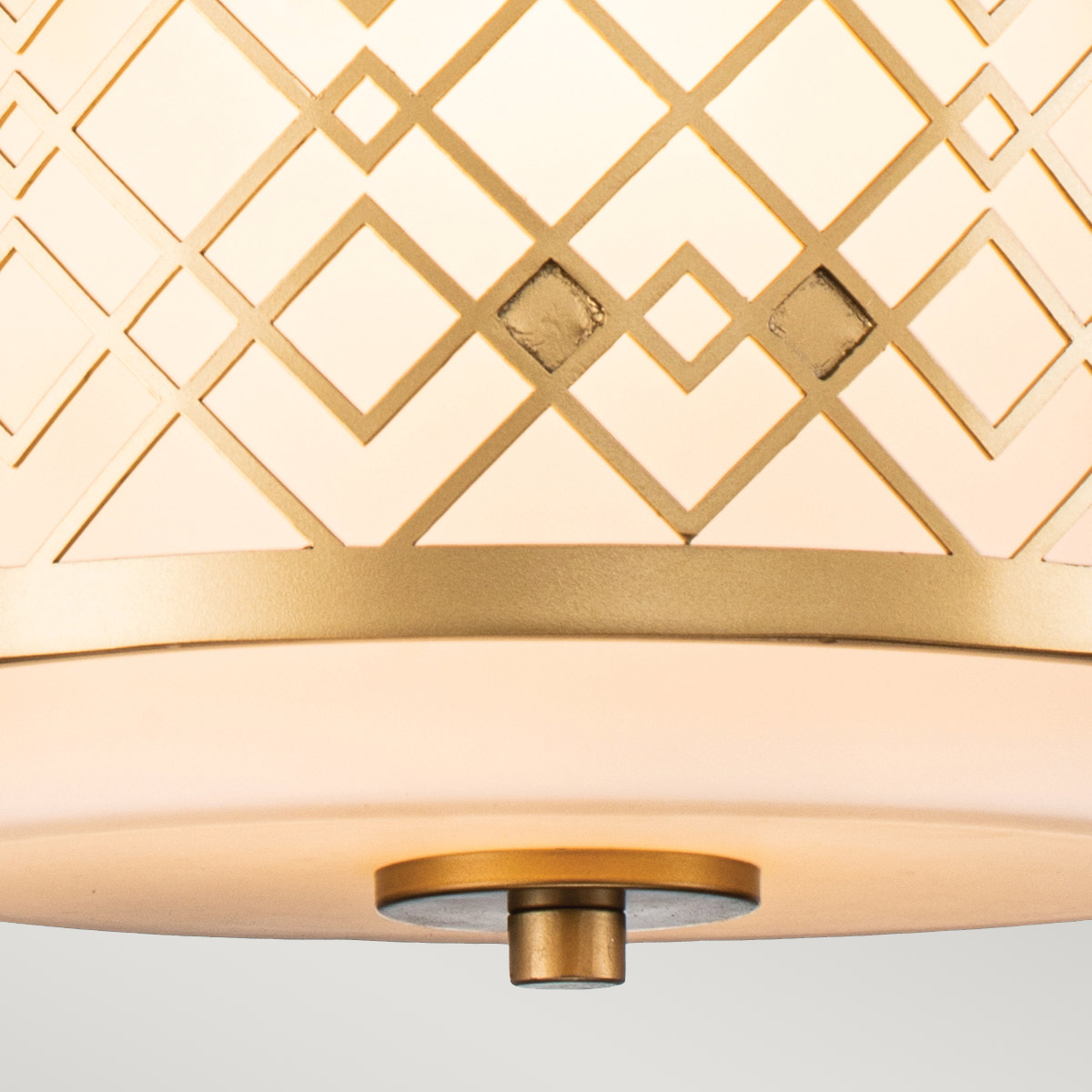 Marlow Gilt Contemporary Drum Pendant Lacquered Gold Marlow Gilt Contemporary Drum Pendant Lacquered Gold — detail view