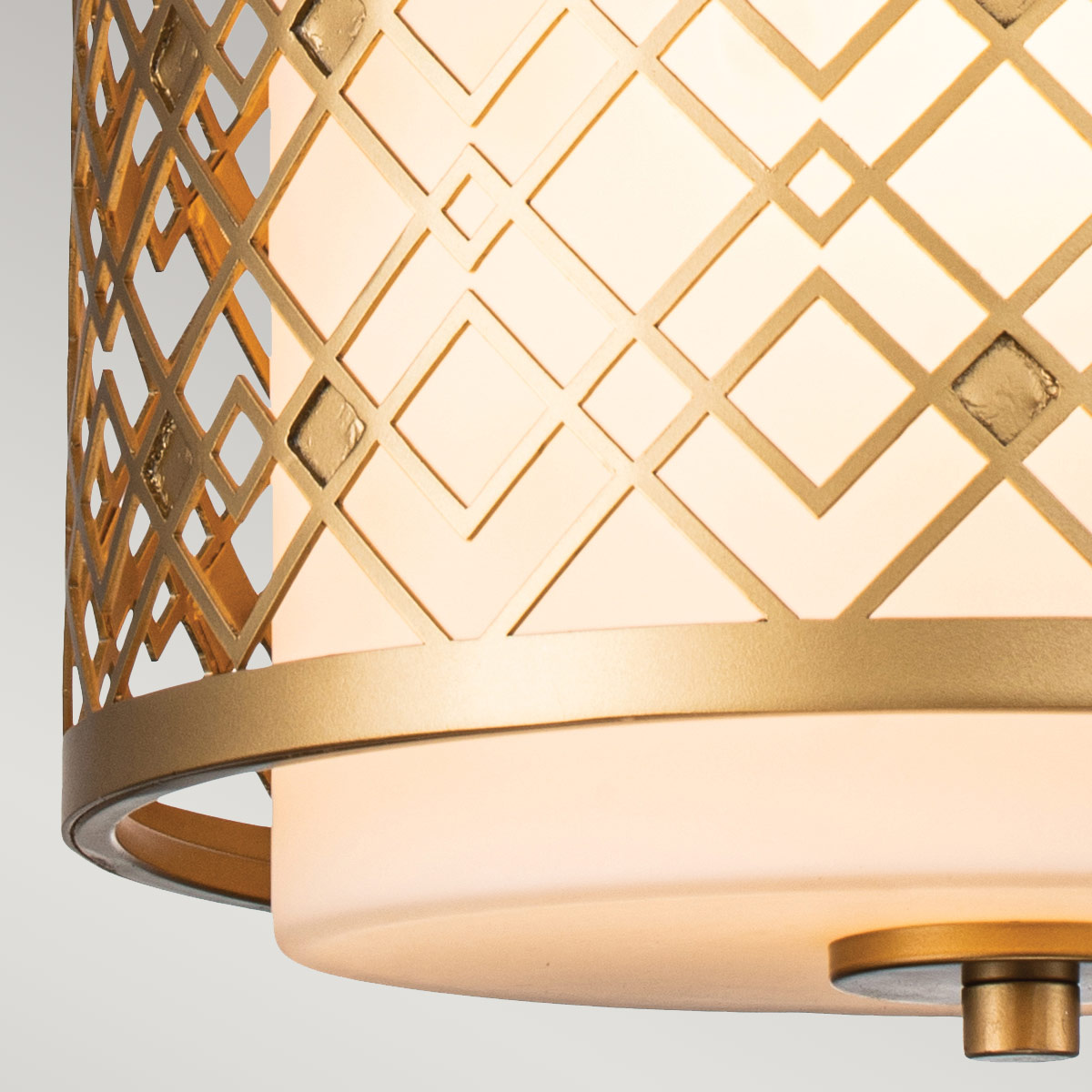 Marlow Gilt Contemporary Drum Pendant Lacquered Gold Marlow Gilt Contemporary Drum Pendant Lacquered Gold — detail view